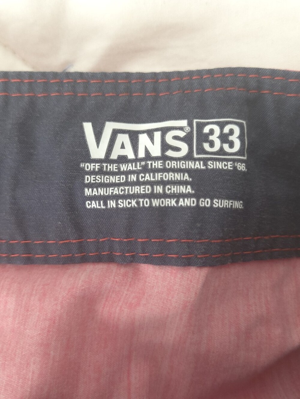 Vans Red and Black Sailboat Board Shorts - Picture 5 of 5